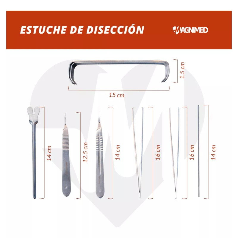 Ortopedia Ana Estuche Completo De Disección 12 Piezas