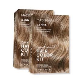 Madison Reed Radiant Hair Color Kit | 8.5NNA Dark Neutral Blonde (Lusia Blonde) for 100% Gray Hair Coverage | Salon Quality Permanent Hair Dye | PPD-Free & Ammonia-Free | (Packaging May Vary) 2 Pack