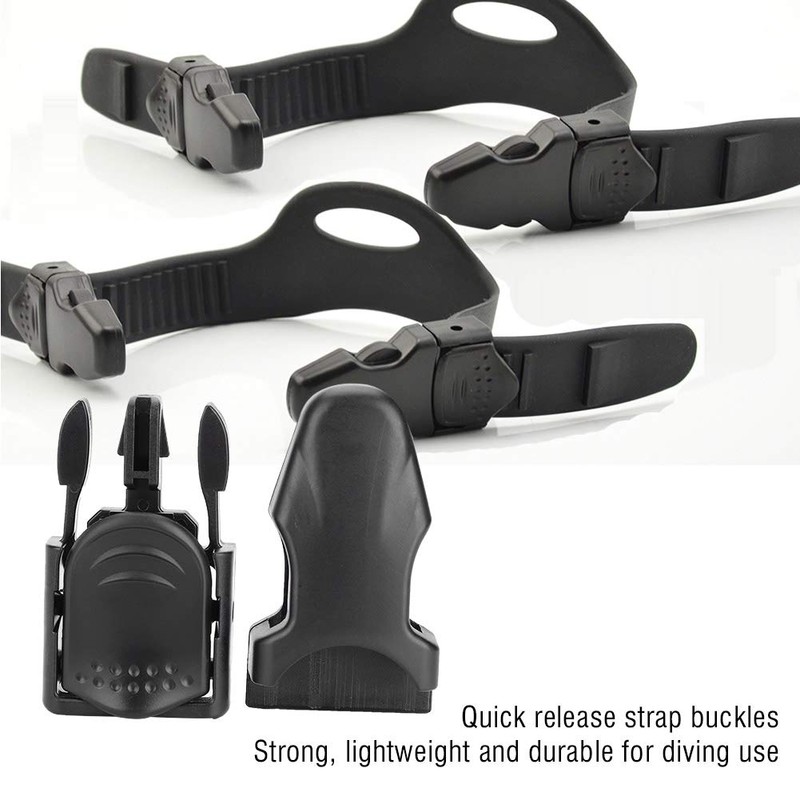 SPYMINNPOO Fin Strap Buckles, Adjustable Swimming Fins Buckles Replacement for