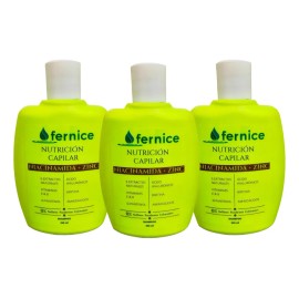 3 Shampoo Fernice Nutrición Capilar Niacinamida Y Zinc 350ml