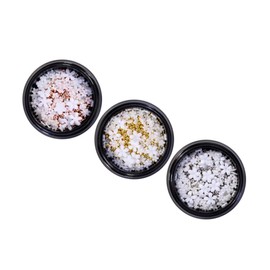 WOONEKY 3D Nail Charms Resin Flower Nail Art Decorations Set of 3 for Manicure Random Color