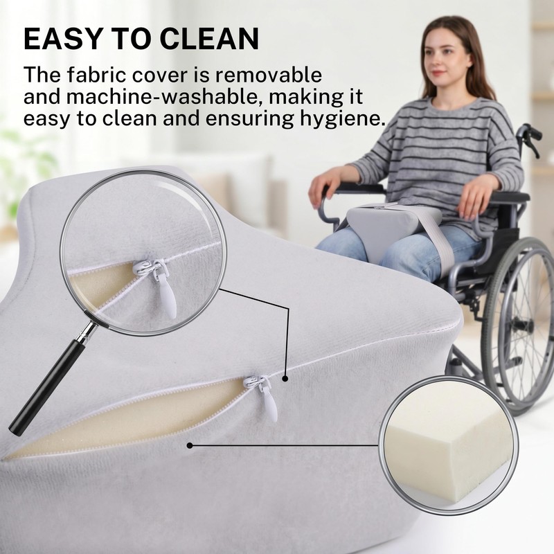 KUAZIDAR Hip Abduction Pillow with Strap, Hip Abductor Wedge Post-Surgery