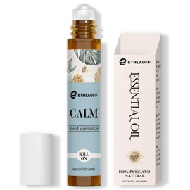 Calm Essential Oil Roll On, Aromatherapy Roll On Oil Blends for Stress Relief, Massage, Self Care Relaxation Gift, Perfect Stocking Stuffers