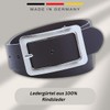 INVIDA Joyce Women's Genuine Leather Belt in Black with Large