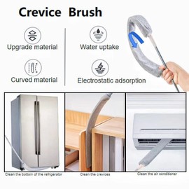 Microfiber Feather Duster 3-in-1 Kit, Dusters for Cleaning, Duster with Extension Pole 100 Inches, Cobweb Duster, Crevice Brush，Microfiber Dusters for High Ceilings and Fans, Blinds, Cars, Furniture