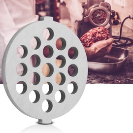 AYNEFY Mincer Plate Disc Knife,Food Grade Alloy Meat Grinder Blades Crusher Mixer Meat Grinder Attachment 5/7mm Hole Kitchen Replacement Accessories (7mm Small Round Hole)