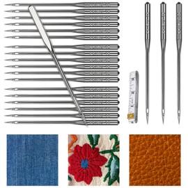 60PCS Heavy Duty Sewing Machine Needles - Sizes 90/14 100/16 110/18 Universal Sewing Machine Needle for Thick Fabric Including Canvas Leather Embroidery Jeans