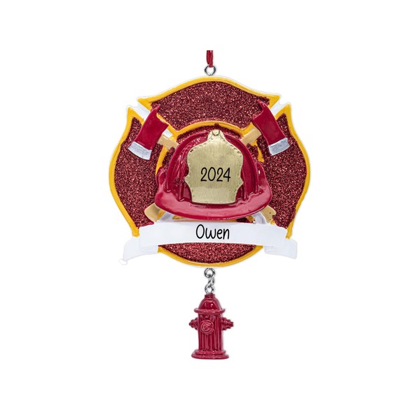 UniqXmas Personalized Fireman Christmas Ornament 2024 - Free Customization |