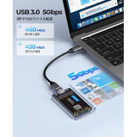 ORICO mSATA Case, Toolless Transparent ssd Case, MSATA3.0 Case, USB 3.0 Connection, UASP Compatible, USB C Compatible, Up to 2 TB - TC10