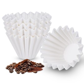 1-2 Cup Small Coffee Filters,100 Count Basket Coffee Filter, Disposable White Paper Coffee Filters Compatible with Single Serve Coffee Maker and Coffee Pot