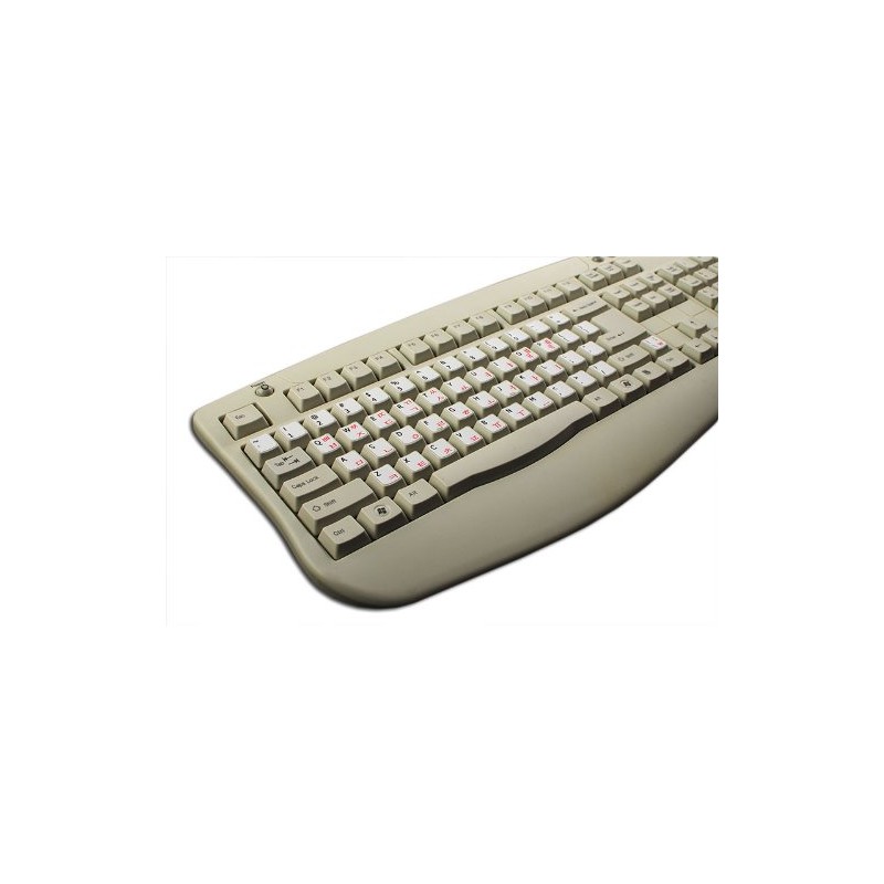 4Keyboard Korean-English Matte Non-Transparent Keyboard Stickers White Background for Desktop,