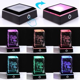 3D I Love You Gifts Crystal Engraved Love Girl and Boy Anniversary for Women Girlfriend Glass Keepsake Paperweight Ornaments