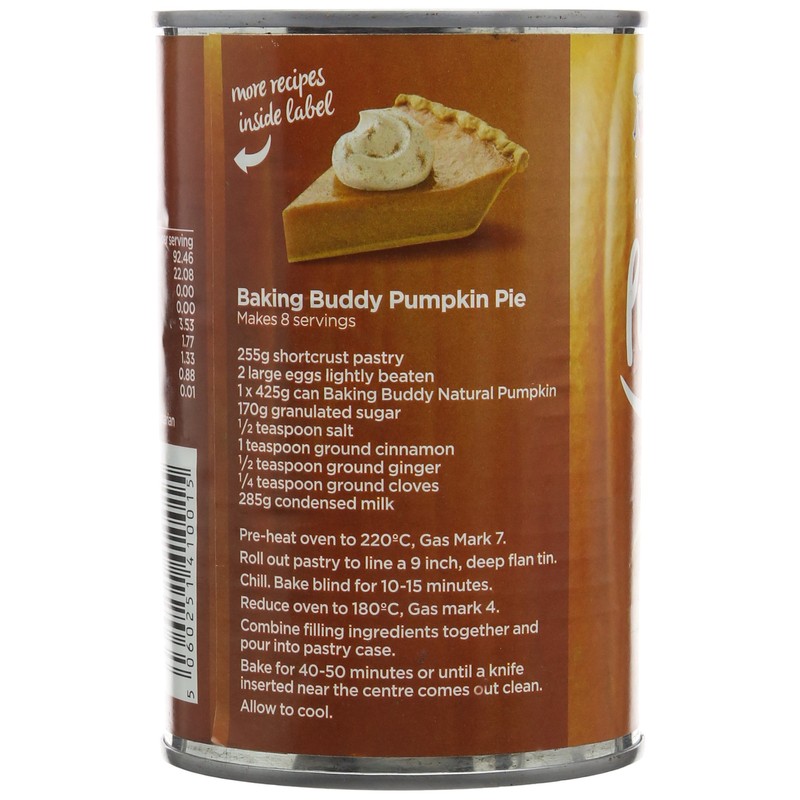 Baking Buddy Natural Pumpkin Puree, 425 g