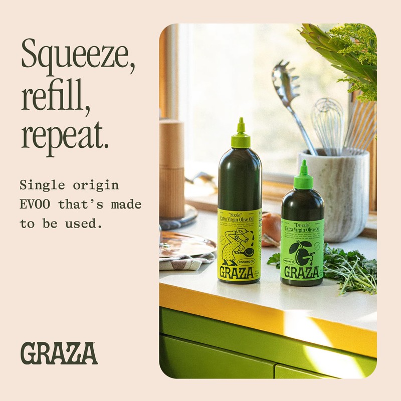 Graza Extra Virgin Olive Oil Variety Pack, Sizzle & Drizzle