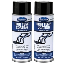Eastwood High Temperature Resistant Satin Black Exhaust Maniflod Coating Aerosol 11.75 oz | 2 Pack