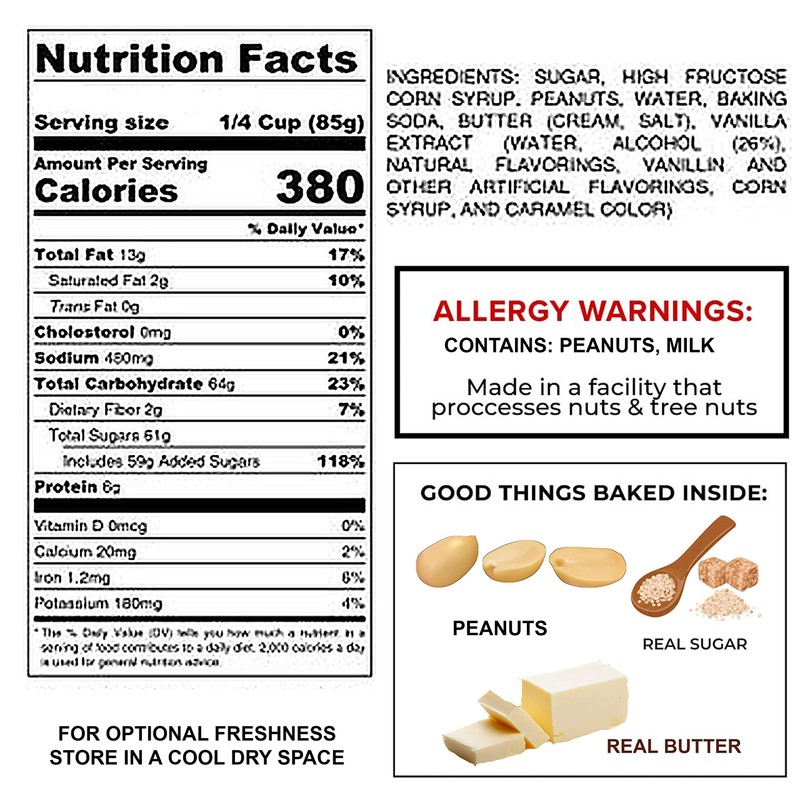 Packaged Premium Candy - 2 Pack (Peanut Brittle (10 oz.