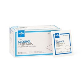 Medline Almohadillas estériles de preparación de alcohol, grandes, 100 unidades