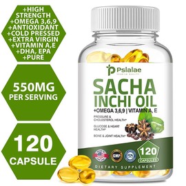 Pslalae - Premium Inca Inchi Oil Vegetarian Capsules - 550mg - Healthy Heart, Brain, Eyes, Immunity, Healthy Joints, Bones, Healthy Skin - OMEGA-3,6,9 - Premium Supplement