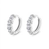 Clearine Silver Hoops Earrings for Women 925 Sterling Silver Cubic