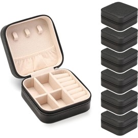 ZPROW Travel Jewelry Case, Mini Portable Jewelry Travel Boxes, Small Jewelry Organizer for Rings, Earrings, Pendants, Watches, Necklaces, Lipsticks