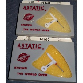 GE Pair of Astatic N360 PHONOGRAPH NEEDLE for GE General Electric TA2 TA-2 507-SS73
