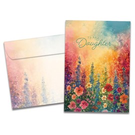 Tree-Free Greetings - Birthday Card - Artful Designs - 1 Greeting Card + Matching Envelope - Made in USA - 100% Recycled Paper - 5 x 7 - Wildflower Light (GO69852)