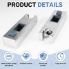 2PCS Shower Head Slider Holder for Rectangular Slider Bar Adjustable
