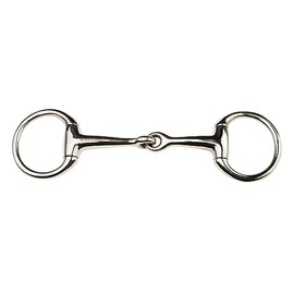 Korsteel Stainless Steel Jointed Eggbutt Bradoon Snaffle Bit, 5.5"
