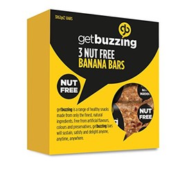 Getbuzzing Nut Free Banana Flapjacks, 3x62g
