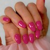 SXVME Uñas postizas cortas de gel suave, 32 piezas, 16