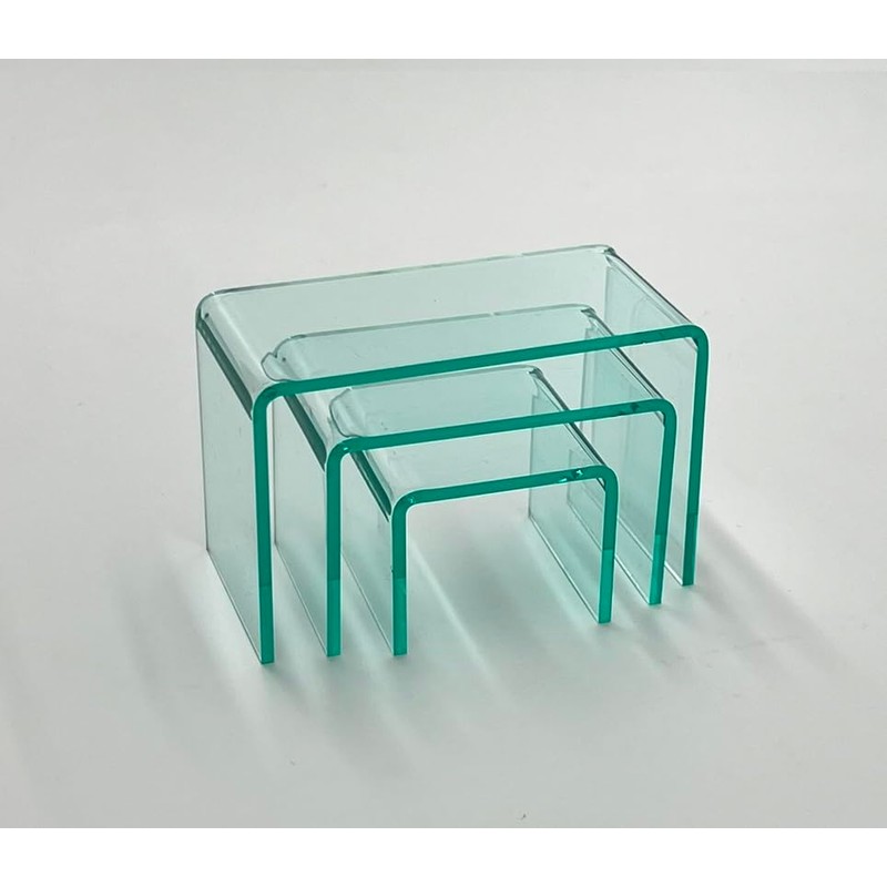 New 2 Inch Deep 3 Piece Acrylic Riser Display Stand
