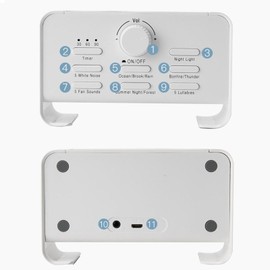 Harilla White Noise Machine Sound Machine Tragbare USB -Lade -Kompakt -3