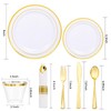 WDF Partyware 350Piece Gold Plastic Dinnerware Set for 50 Guests