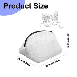 Shoe Wash Bags, Pack of 2 Shoe Washing Machine, Shoe Bag Washing Machine Reusable, Laundry Bag, Shoe Wash Bag, for Trainers, Socks, 39 x 23 x 23 cm
