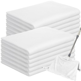 Hahafelt 12 Pcs Extra Large Microfiber Cleaning Cloths Bulk 30" x 20" Washable Reusable Microfiber Rags Absorbent Cleaning Towels for Floor Glass Window Car Kitchen Bathroom House(White)
