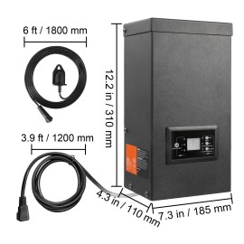 600W Weatherproof Outdoor Lighting Transformer 120V AC to 12V/14V AC Timer Photocell Sensor Equipped Landscape ConverterPower: 600 W