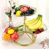 OwnMy 3-Tier Fruit Basket Stand Decorative Iron Fruit Bowl, Metal