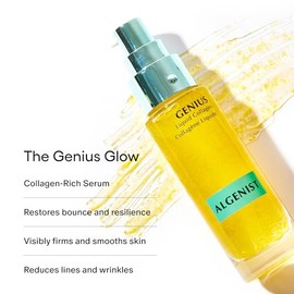 Algenist GENIUS Liquid Collagen Mini - Vegan, Plant-Based Collagen Dropper with Vitamin E & Omega 3, 6 & 9 - Active Anti-Aging Formula - Non-Comedogenic & Hypoallergenic Skincare (6.2ml / 0.21oz)