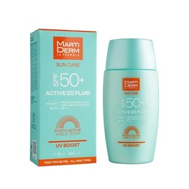 MartiDerm Sun Care Active [D] Fluid FPS 50+, Protector Solar Facial de Amplio Espectro, 50 ml