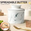 Marble French Butter Storage Container for Kitchen Porcelain Butter Keeper