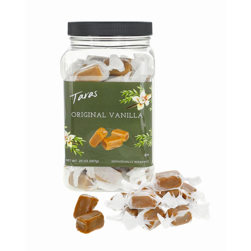 Taras Gourmet Vanilla Caramels | All Natural Candy | Creamy