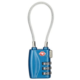 TSA Approved Luggage Locks, 3 Digit Steel Cable Lock，a Wire Rope comgbinaiton Padlock for Travel Baggage, Suitcase, Gym Lockers
