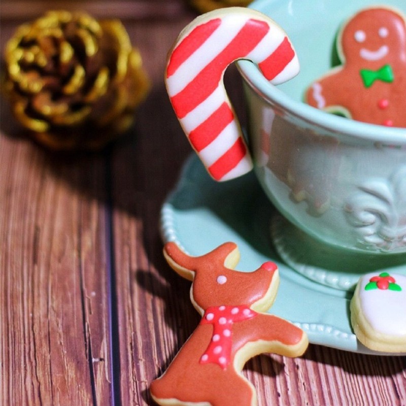 4PCS Hanging Cup Cookie Cutter, christmas mug decor, kitchen accessories
