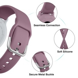 IMIVIO 20mm Silicone Band Compatible with Garmin Vivoactive 3 Watch Bands/Vivoactive 5/6 Watch Bands/Venu/Venu 2 Plus/Venu Sq for Women Men, Soft Sport Replacement Strap for Forerunner 645/245