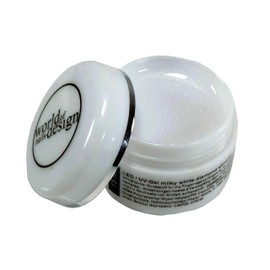 LED/UV Building Gel Diamond Shimmer with Fine Glitter Particles, 15 ml (Milky White)