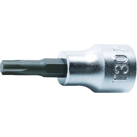 Koken 3/8 (9.5 mm) SQ. Torx Bit Socket, Total Length: 2.0 inches (50 mm), T40 3025.50-T40