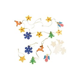Craftplay Wooden Christmas decorations to paint & decorate - Pack of 50 assorted shapes