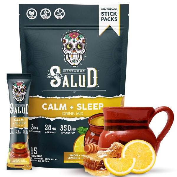 Salud 2-in-1 Sleep Aid + Calm Drink Mix, Lemon Honey