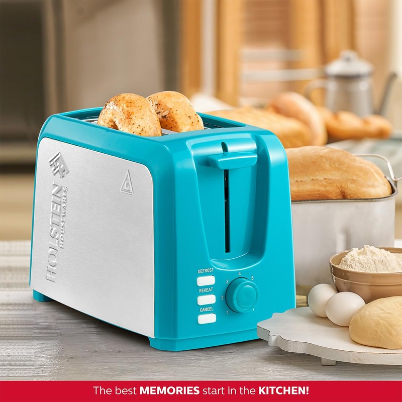 Holstein Housewares - 2-Slice Toaster with 7 Browning Control Settings,