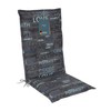 LILENO HOME Garden Chair Cushions in Letters Anthracite [Set of